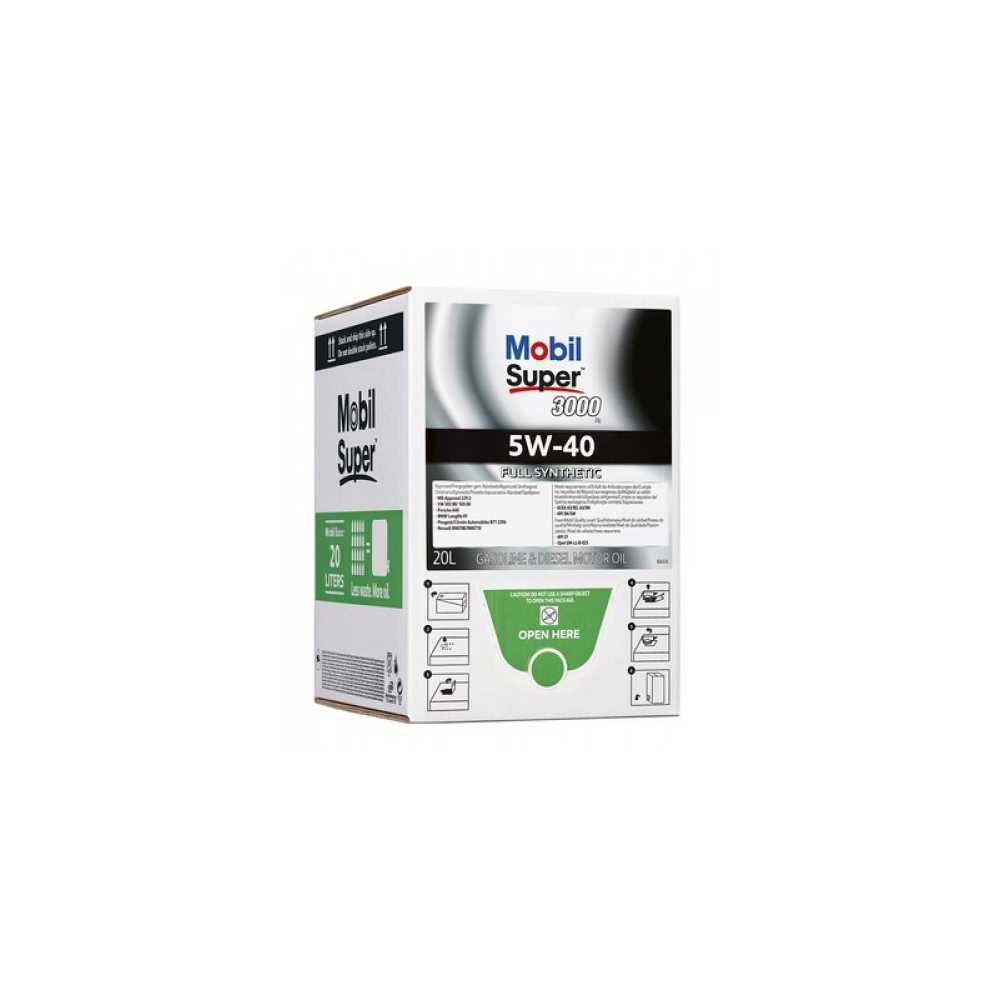 MOBIL SUPER 3000X1 5W-40 BAG-IN-BOX-20 L 153734 variklio alyva, tepalas varikliui Nr1
