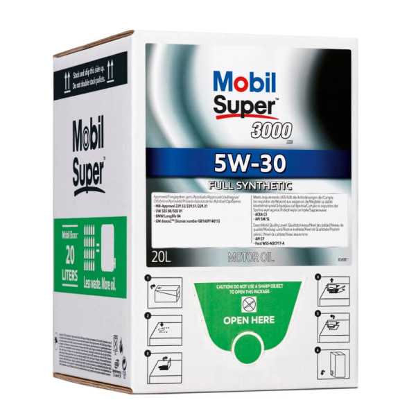 MOBIL SUPER 3000 XE 5W-30 BAG-IN-BOX-20 L 153736 variklio alyva, tepalas varikliui Nr1