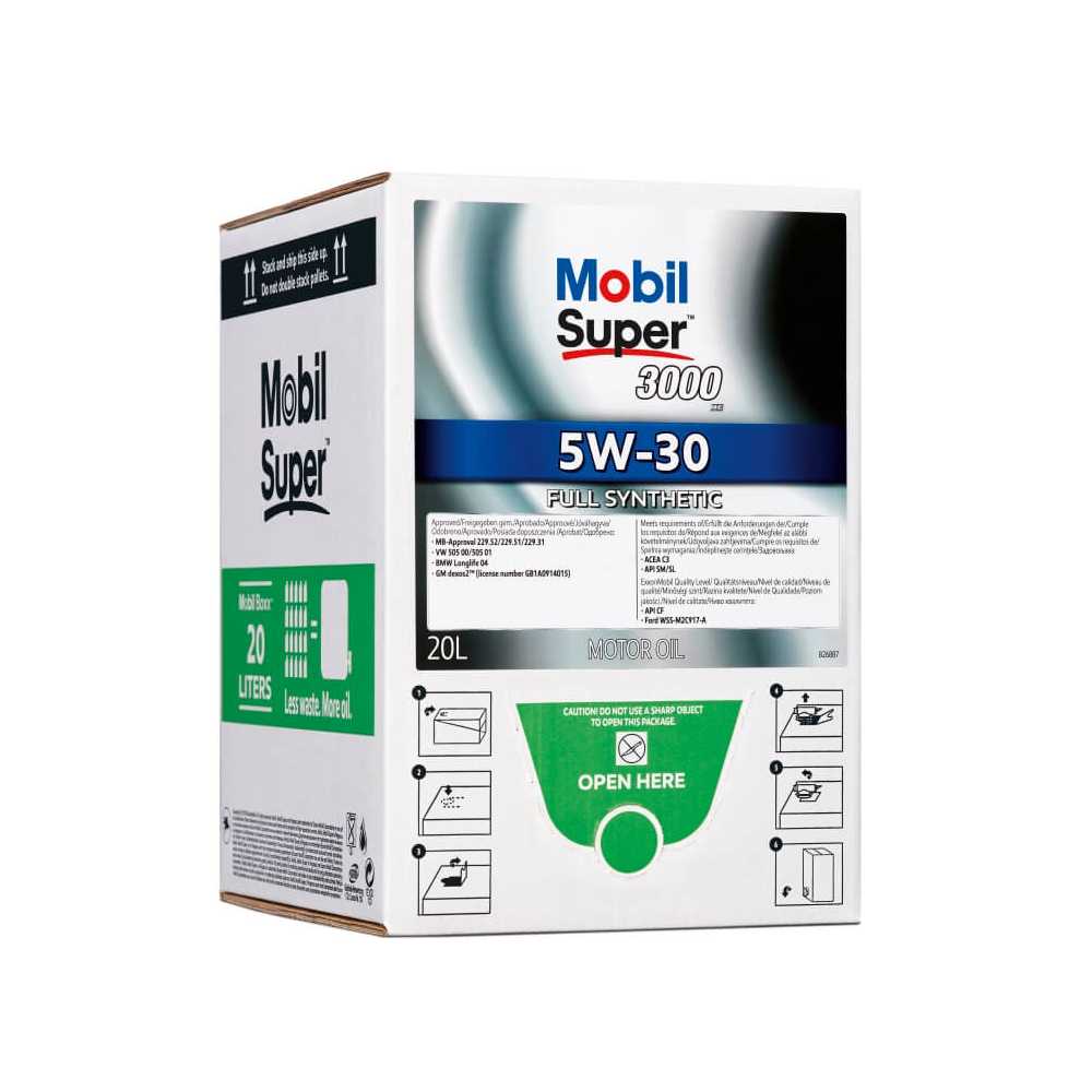 MOBIL SUPER 3000 XE 5W-30 BAG-IN-BOX-20 L 153736 variklio alyva, tepalas varikliui Nr1